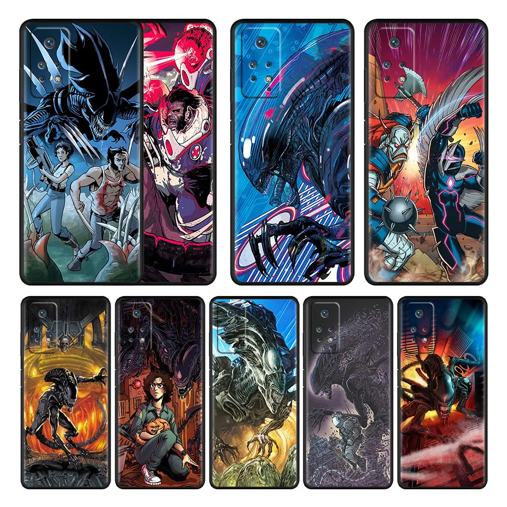

Phone Case For Redmi 9A 9T 11 Pro 9 7 9C 8 9S K40 10 K50 10C K40S Funda Alien vs Predator