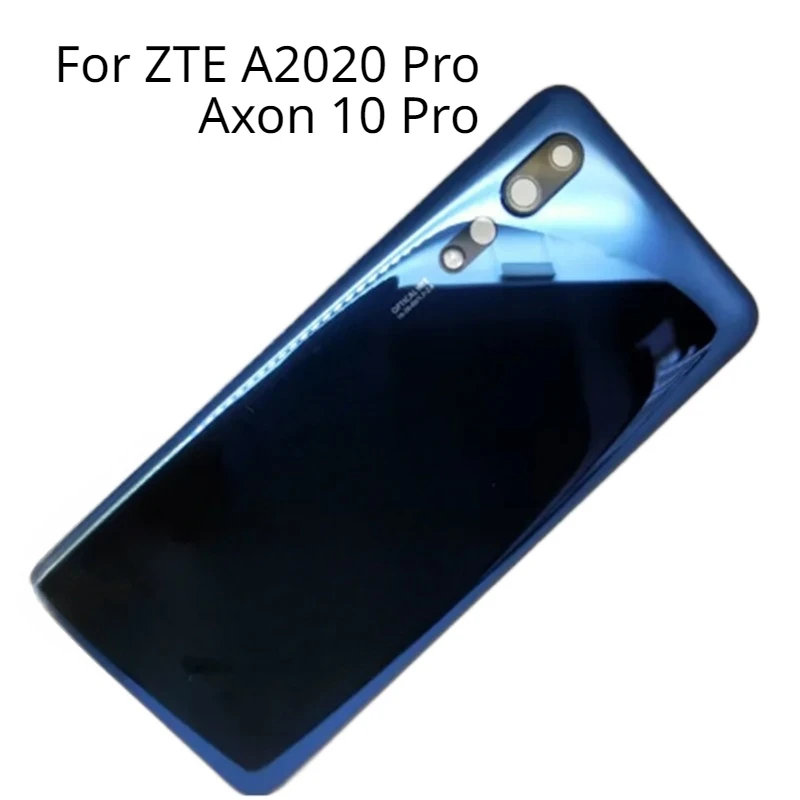 

Для ZTE A2020 Pro стеклянная задняя крышка батарейного отсека Корпус с рамкой для камеры стеклянный объектив для ZTE Axon 10 Pro крышка аккумулятора