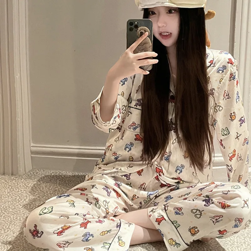 Высококачественный стильный повседневный женский пижамный комплект с героями
