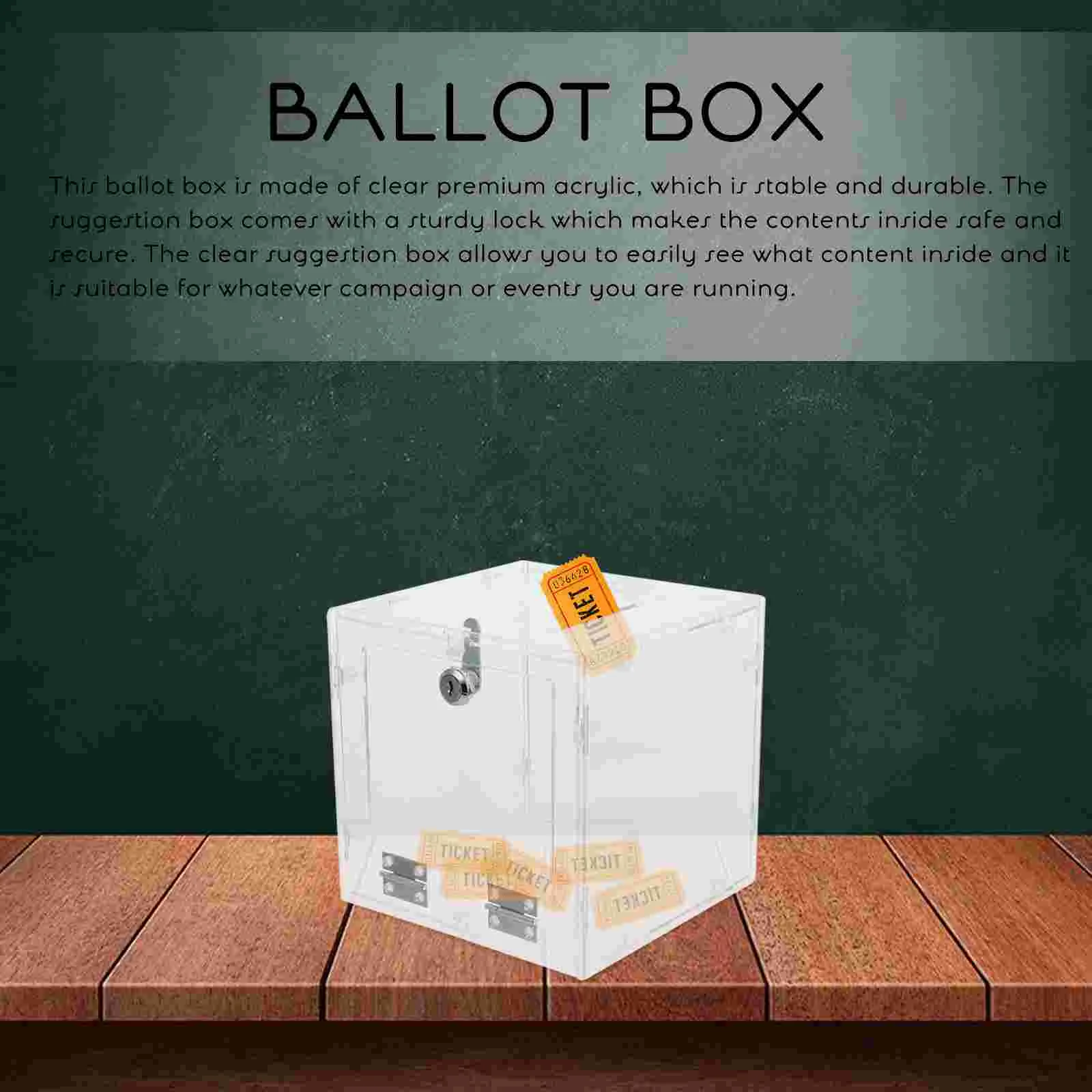 Акриловая урна для голосования держатель карточек лотерейный игровой контейнер
