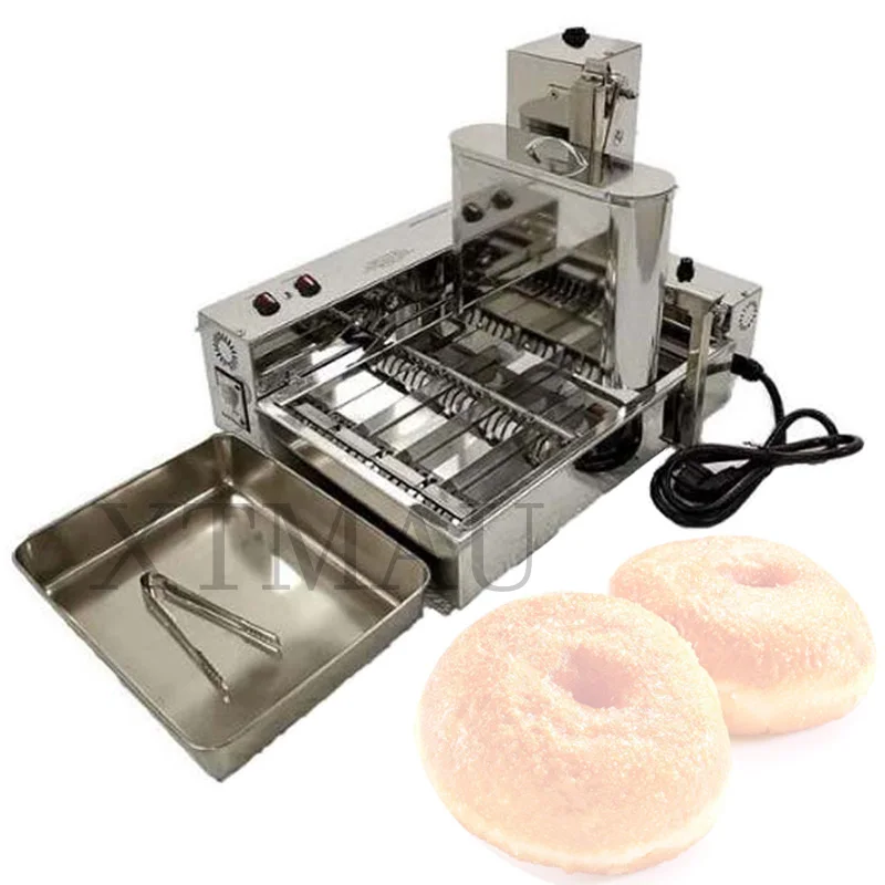 Commercial Electric 4 Rows Automatic Donut Maker Machine,Mini Donut Fryer Machine