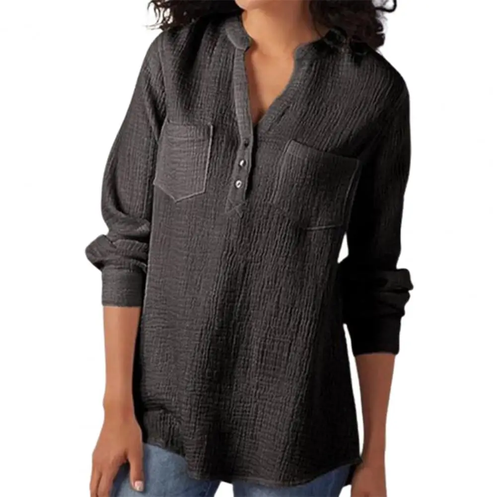 Женская рубашка привлекательная супермягкая хлопковая льняная женская блузка