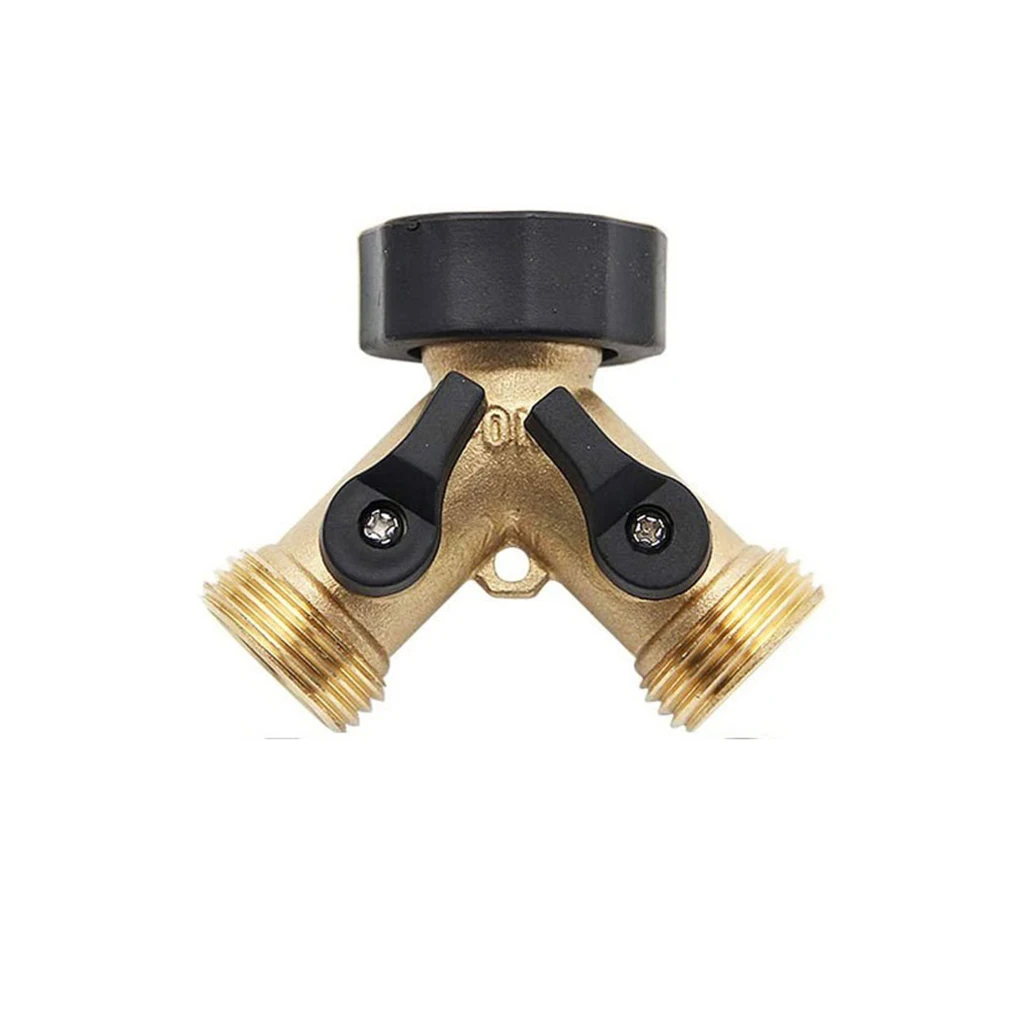 

Garden Hose Y Splitter Leakproof Knob Switch Adjustable Gardening Adapter
