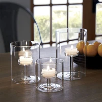 glass candle holders home wedding decoration vases ins romantic candlelight dinner atmosphere candlestick western restaurant