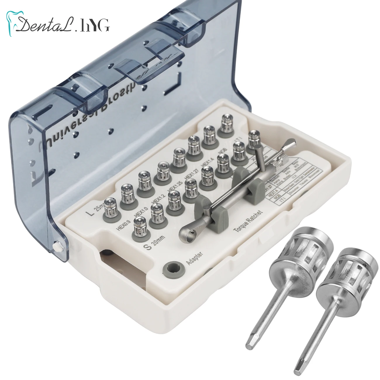 

Implant Torque Screwdrivers Wrench Repair Tools Torque Ratchet Dental Implant Restoration Tool With 16Pcs Drivers