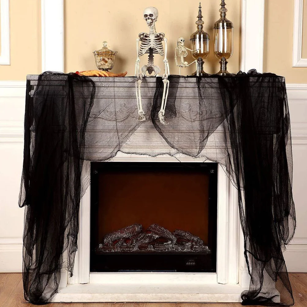 

Cloth Creepy Gauze Spooky Decoration Scary Black Outdoor Decor Party Backdrop
