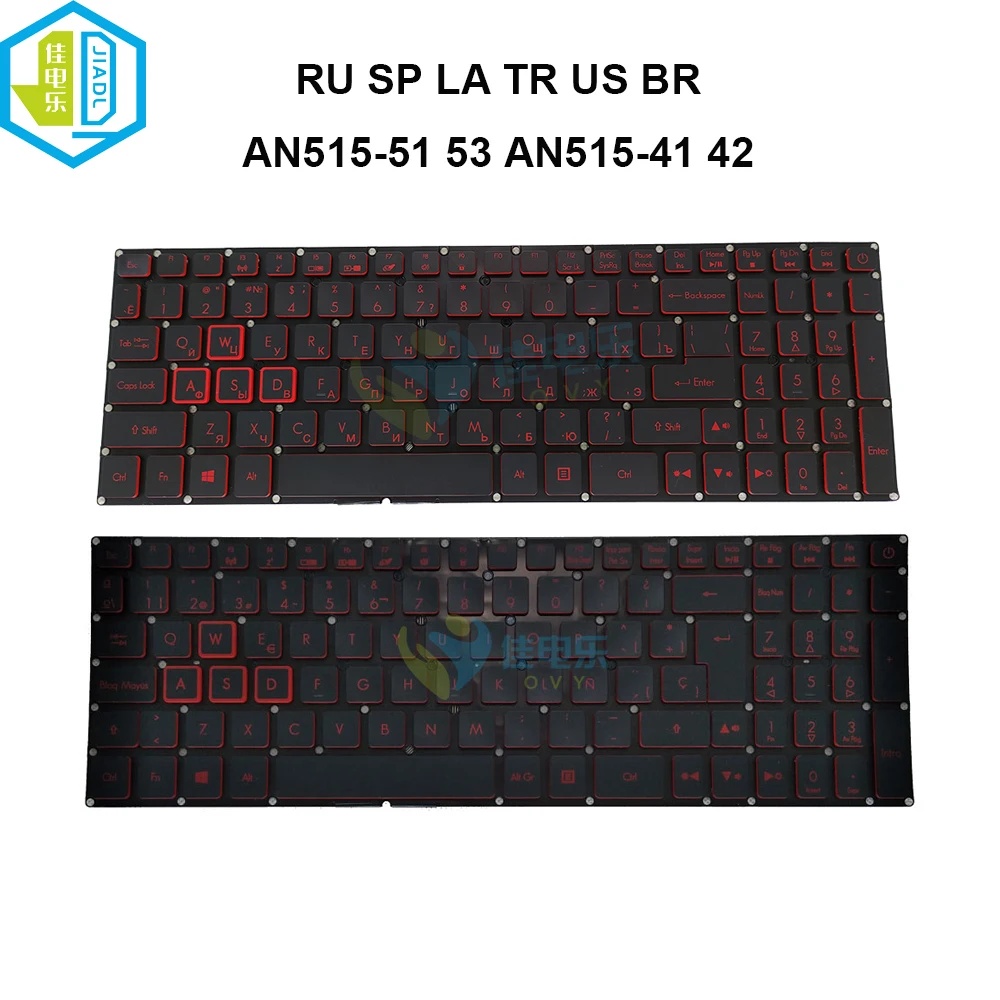 

US RU Brazil Turkey Latin Spanish Backlit Keyboard For Acer Nitro 5 AN515-51 AN515-52 53 AN515-31 AN515-41 AN515-42 LG5P-A52BRL