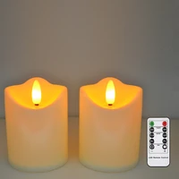 led column candles flameless flicker timer remote large candles for home restaurant birthday party decoration tea candle light