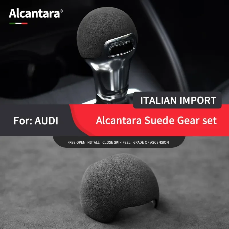 

Alcantara Car Gear Shift Knob Gear Lever Cover Frame Sticker For Audi A3 S3 2014-2021 Q2 2018-2021 Interior Accessories