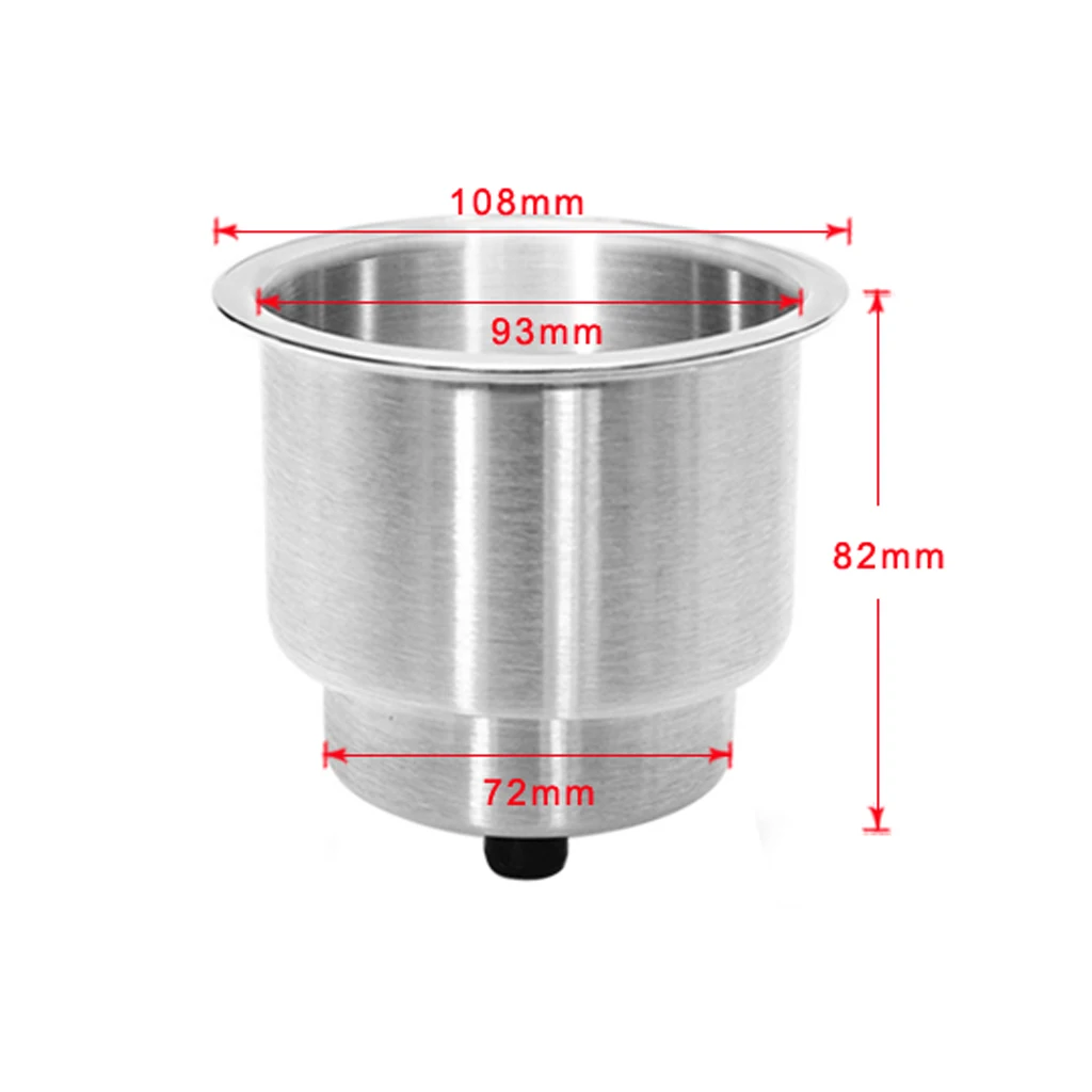 Stainless Steel 304 Cup Drink Holder Can Bottle Holder Stand Mount Support Auto Car Marine Boat Truck RV Fishing Box enlarge