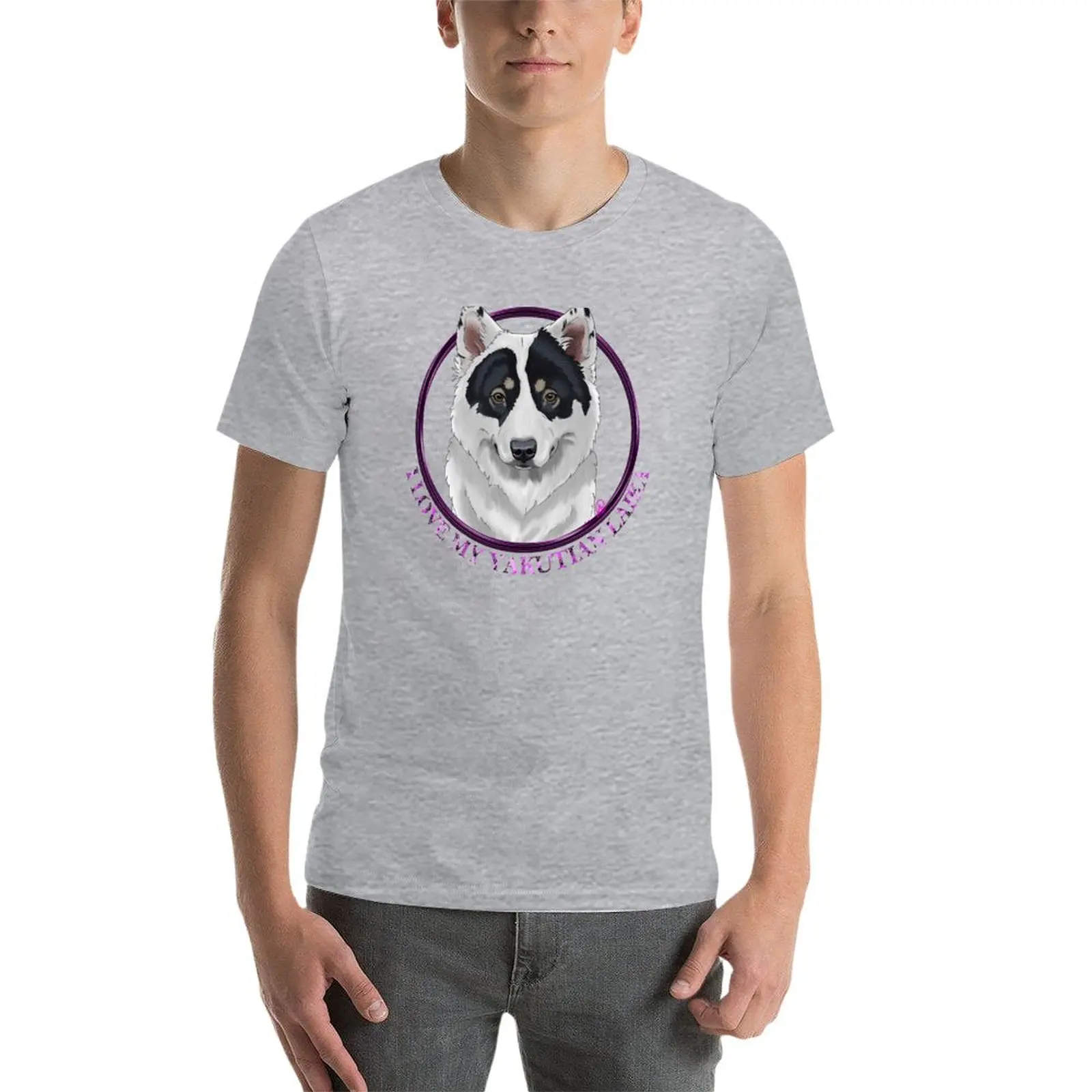 Новинка футболка I Love My Yakutian Laika футболки для мальчиков мужская одежда