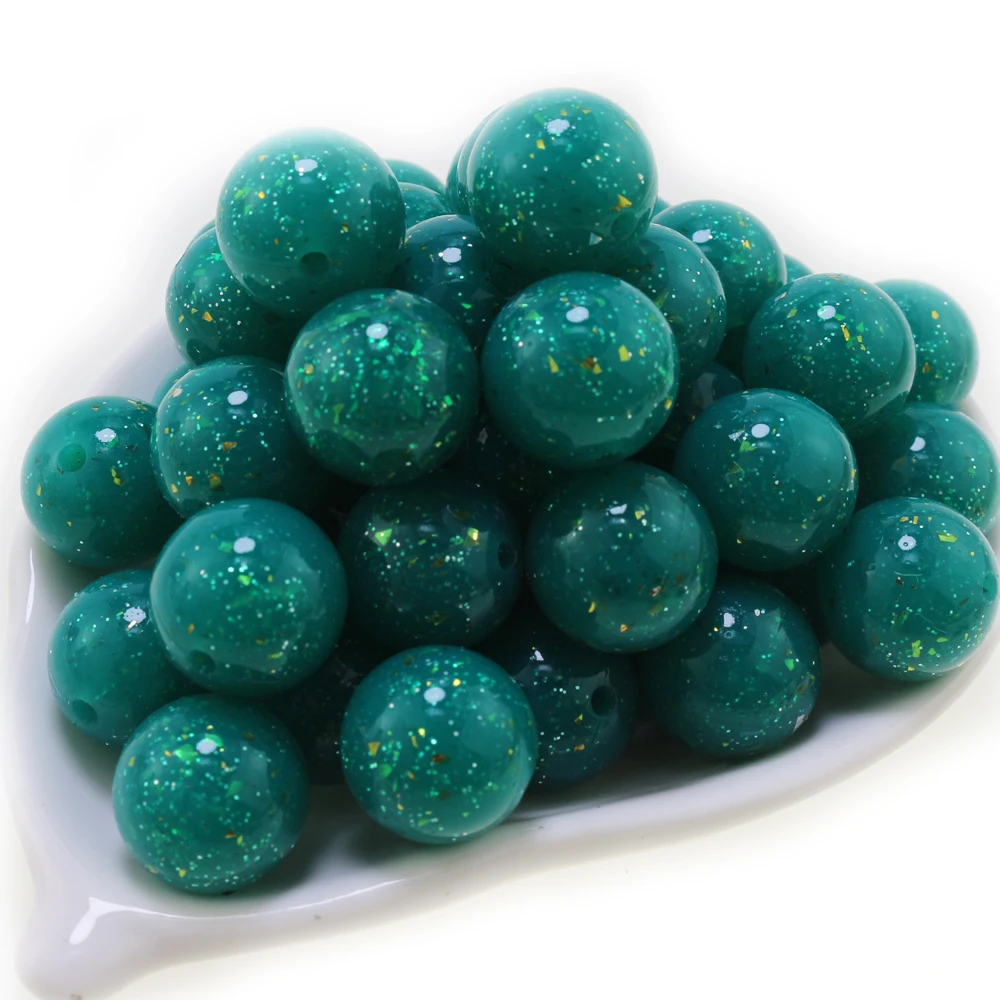 20 шт. новые рождественские конфетти зеленые блестящие силиконовые бусины 15 мм