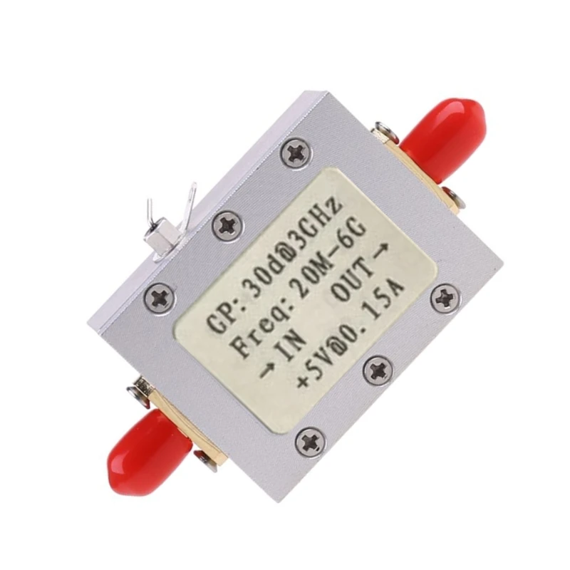 

5V 0.15A RF Wideband Amplifier High 20M-6GHZ Low-noise Amplifier Broadband Module Receiver Development Board 30DB