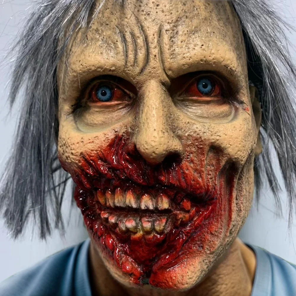 Кровавый головной убор зомби резиновая маска для лица косплея костюм унисекс