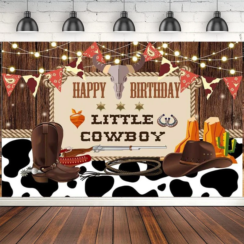 

Фон для фотосъемки мальчика деревенская древесина Корова печать Родео фон Дикий Запад маленький ковбойский день рождения вечеринка Декор ...