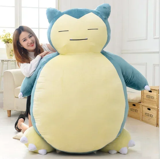 Детская плюшевая подушка большая мягкая игрушка в стиле аниме храп на молнии