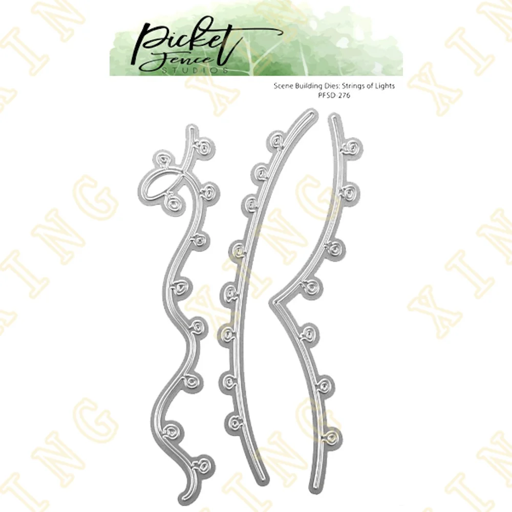 

New Metal Cutting Dies Scrapbook Diary Decoration Stencil Embossing Template Diy Greeting Card Handmade Strings of Lights