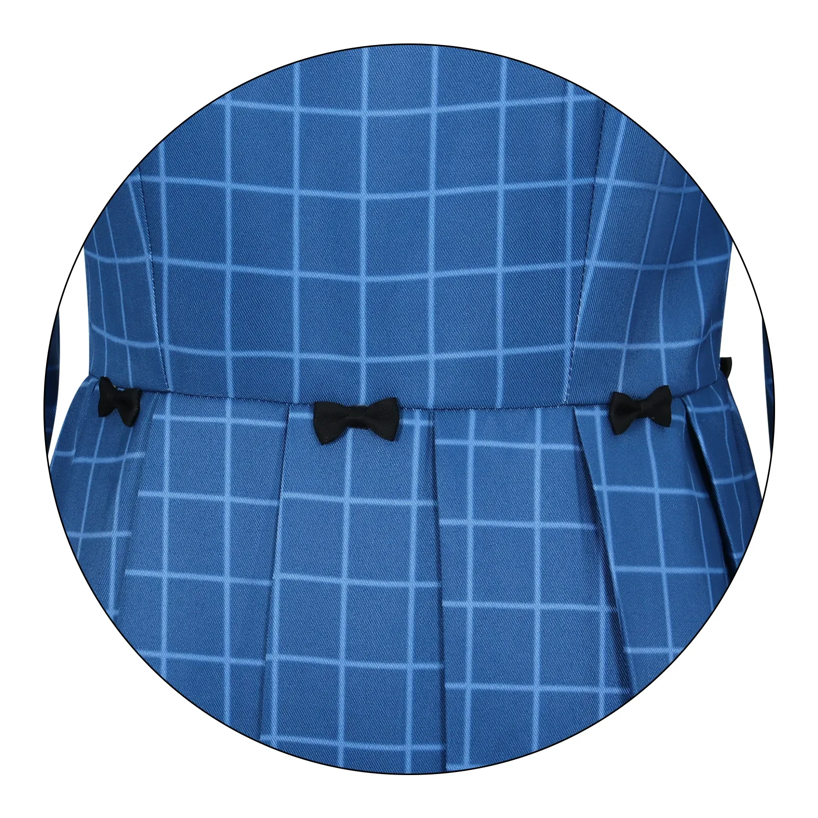 Недавно страшный фильм Сирф Эстер Колман костюм для косплея синее клетчатое