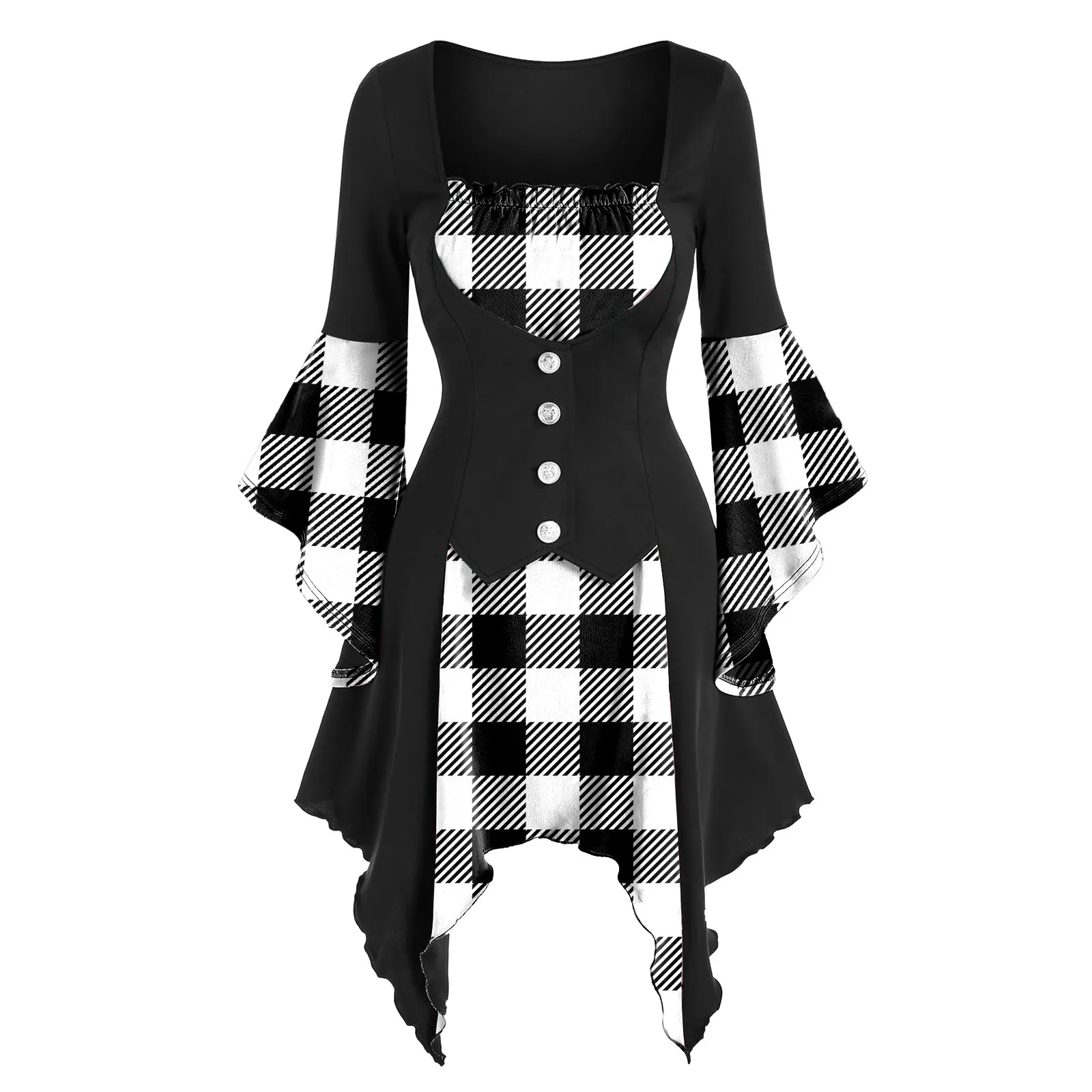 

Women Dress Vintage Sleeve Sweetheart Dress Panel Women Court Dress Long Dress Gothic Dress