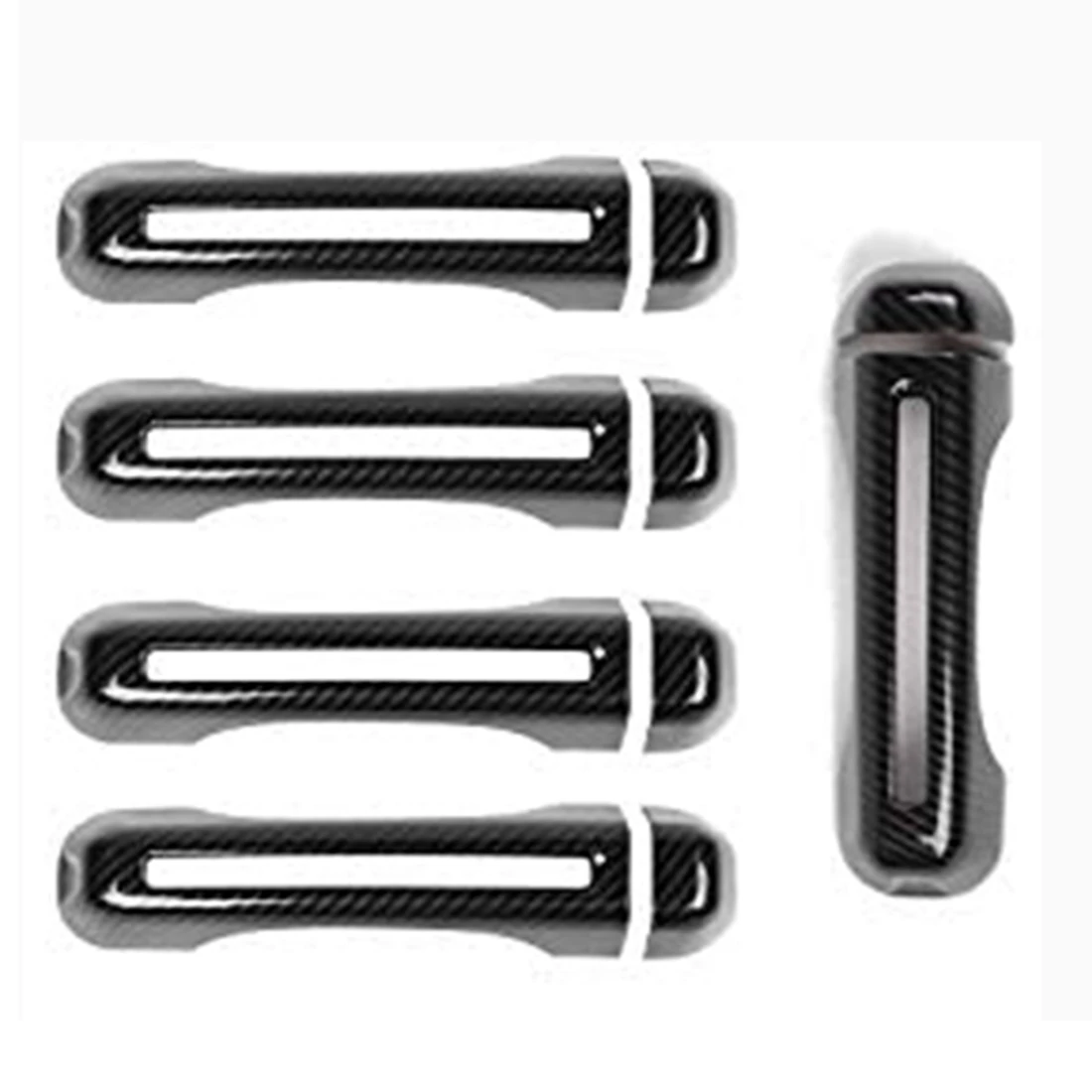 

For Door Handle Inserts Cover Kit & Tailgate Handle Cover for 2018-2021 Jeep Wrangler JL Gladiator JT ABS Carbon Fiber
