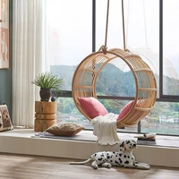 High Quality Living Room Bedroom Balcony Leisure Natural Rattan Cane Hanging Egg Swing Chair