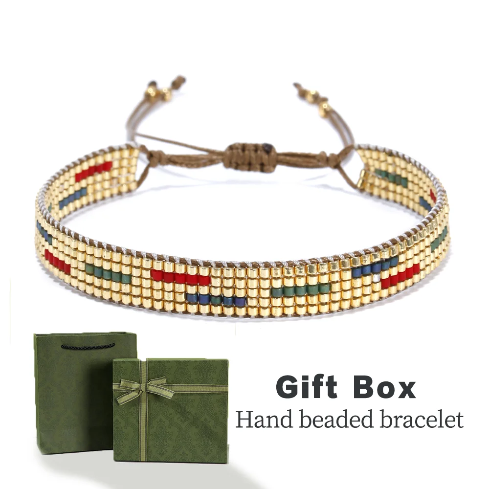 

Christmas Gift Box 2022 M Bead Friendship Bracelet Female Bohemian Style Hand-beaded Braided Bracelet for Women Fashion Jewelry
