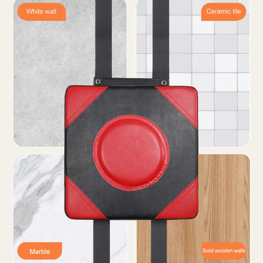 Боксерская мишень из искусственной кожи квадратная настенная регулируемая