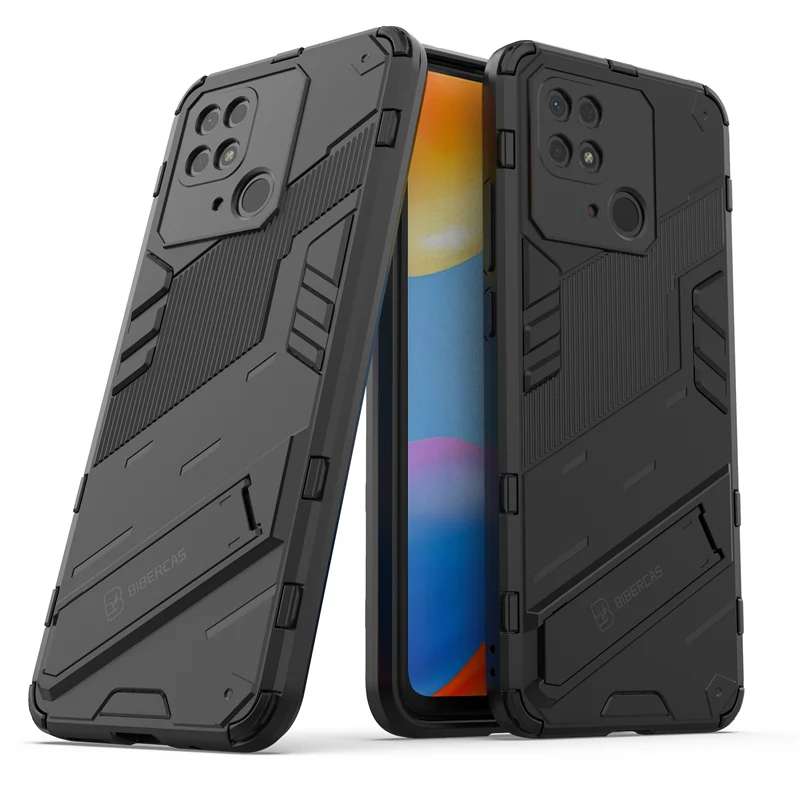 Punk Case For Redmi 10C Case For Redmi 10C 10A 10  Cover Capa Shell Coque Holder Stand Shockproof Phone Bumper For For Redmi 10C