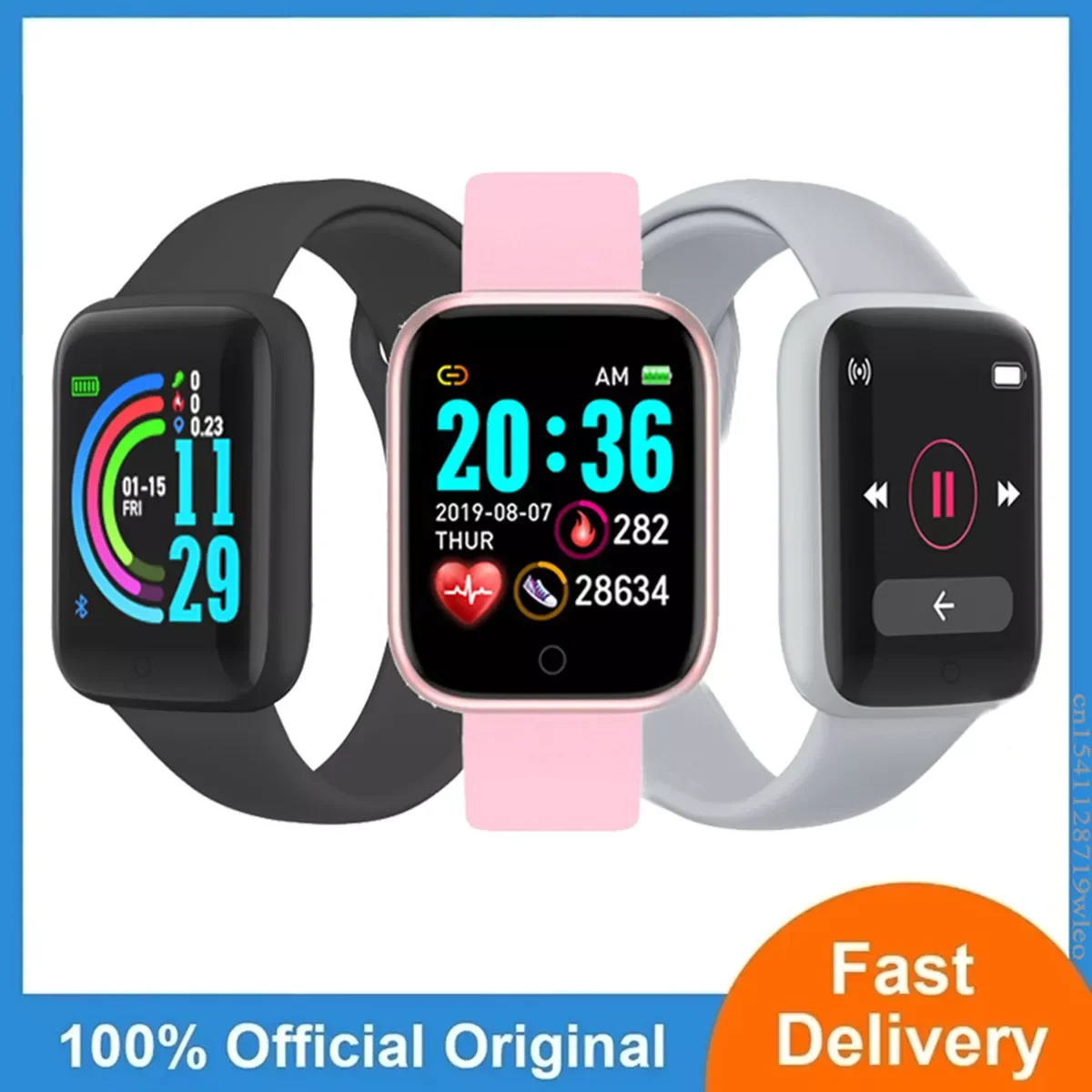 

2022 Original D20 Y68 SmartWatch Men Women Blood Pressure Heart Rate Monitor Smart Watch Sport Fitness Tracker For Android IOS