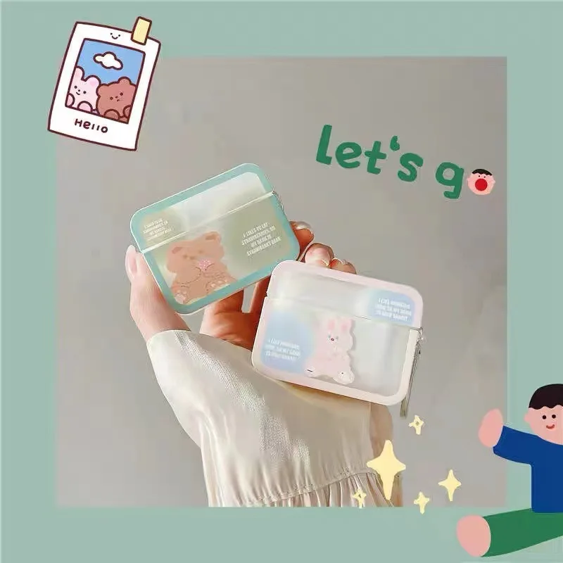 

Cartoon Bear Bunny Silicone Soft Earphone Cover for Apple Airpods Pro 3 Case for Airpods 3 3rd Generation Air Pod 2 1 Case