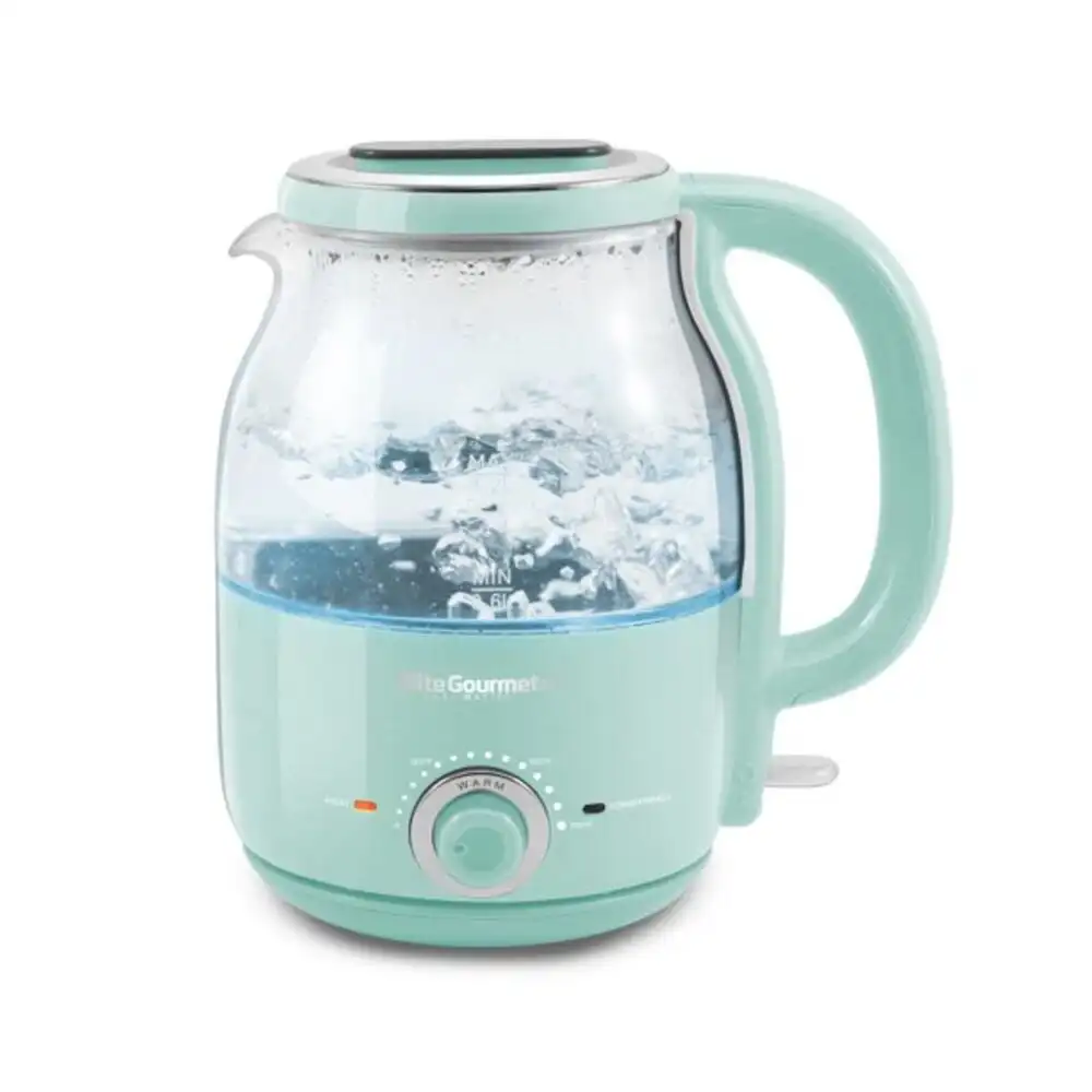 

Электрический стеклянный чайник с регулируемой температурой 1,2 л (мятный), портативный чайник для воды, чайник для дома