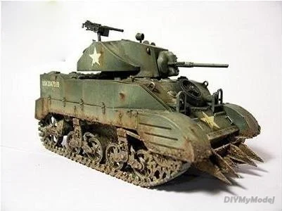 DIYMyModeI M5A1 stuartvi (Стюарт) светильник бак DIY ручной работы Бумага модель комплект