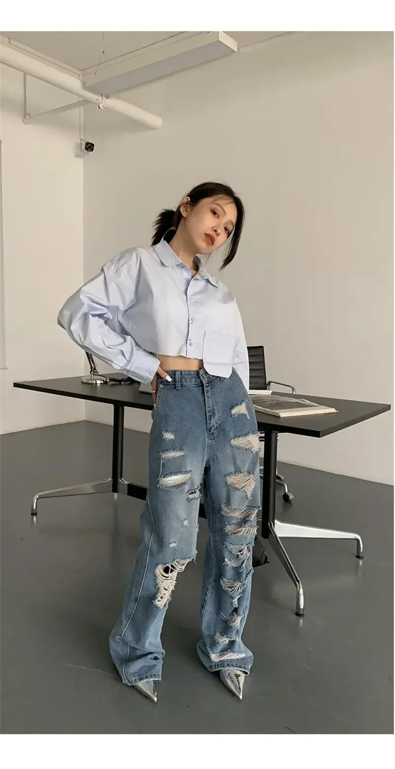 Рисунок 3 - Женские многослойные рваные джинсы