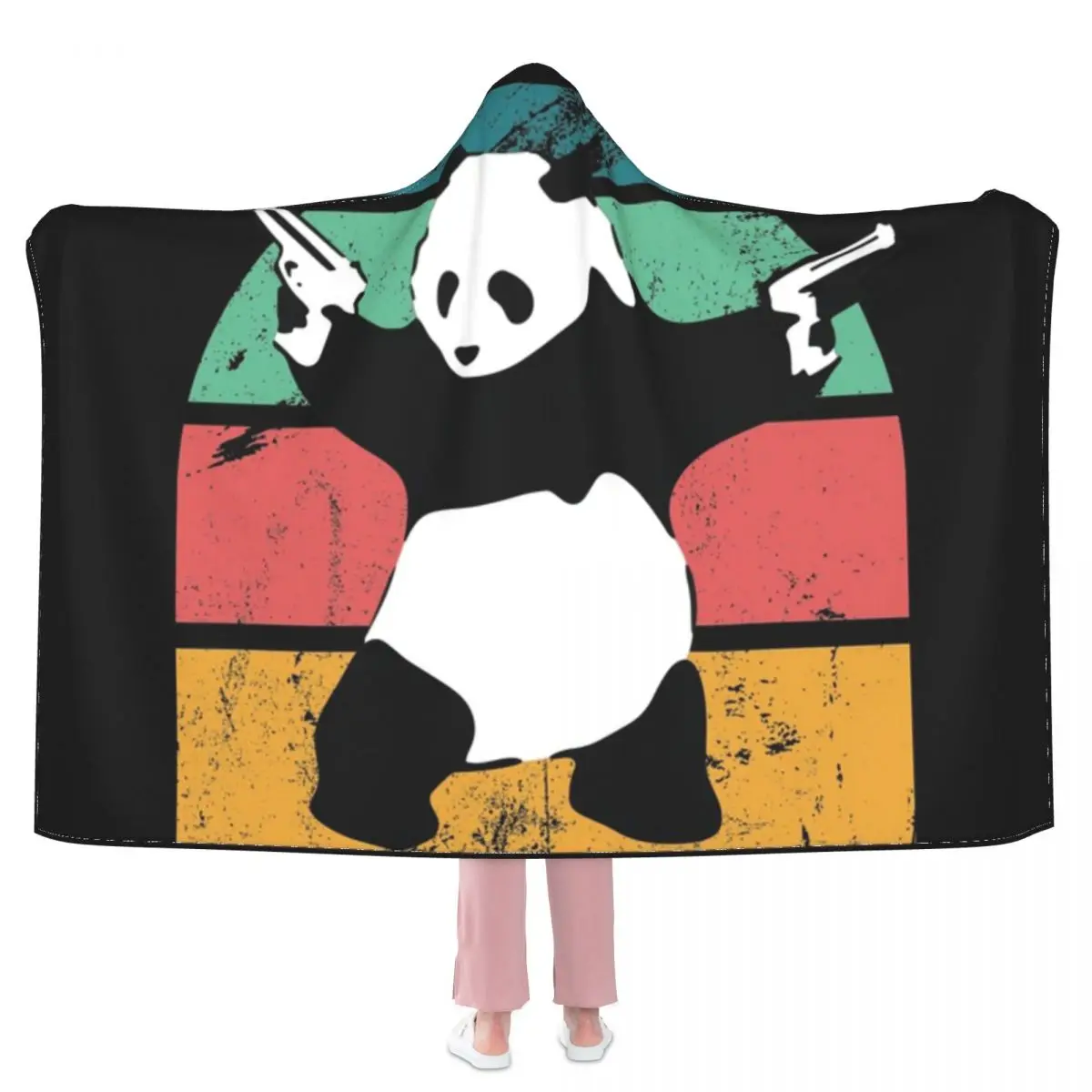 

Pew одеяло Madafakas панда флисовое дорожное одеяло с капюшоном мягкое модное пушистое покрывало