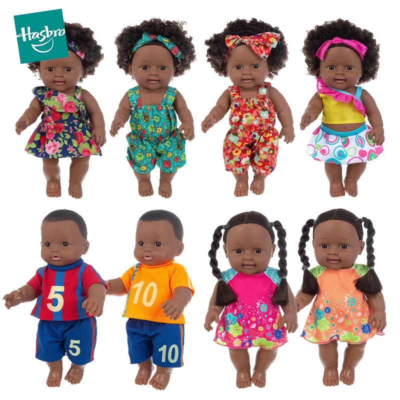 

12" Bebe Reborn Afro Black Skin Dolls for Girls 30cm Curly Hair Braids Doll Accessories Kit Reborn Boneca Realistic Baby Kid Toy