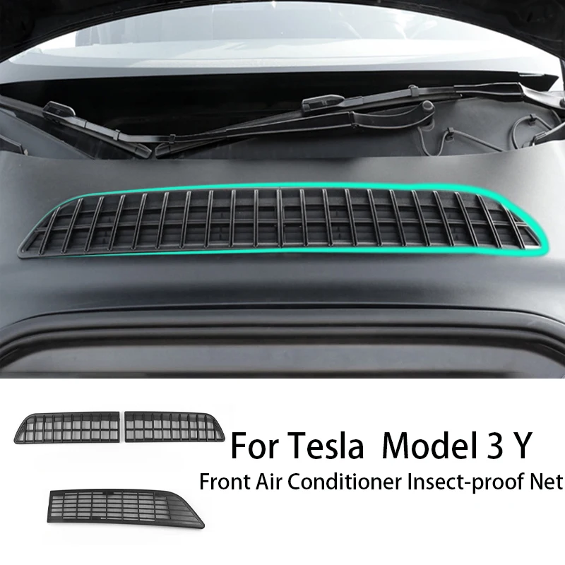 

For Tesla Model 3 Y Front Air Conditioner Insect-proof Net Air Inlet Protective Cover Protective Grill Modification Accessories
