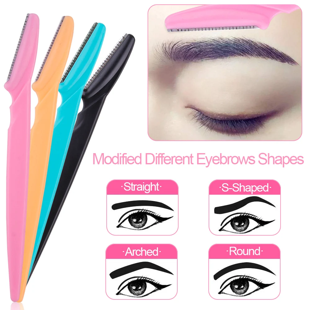 20/40/80Pcs Eye Brow Razor Safe Facial Blades Shaping Knife Eyebrow Trimmer Shaver Face Hair Removal Blades Woman Makeup Tools