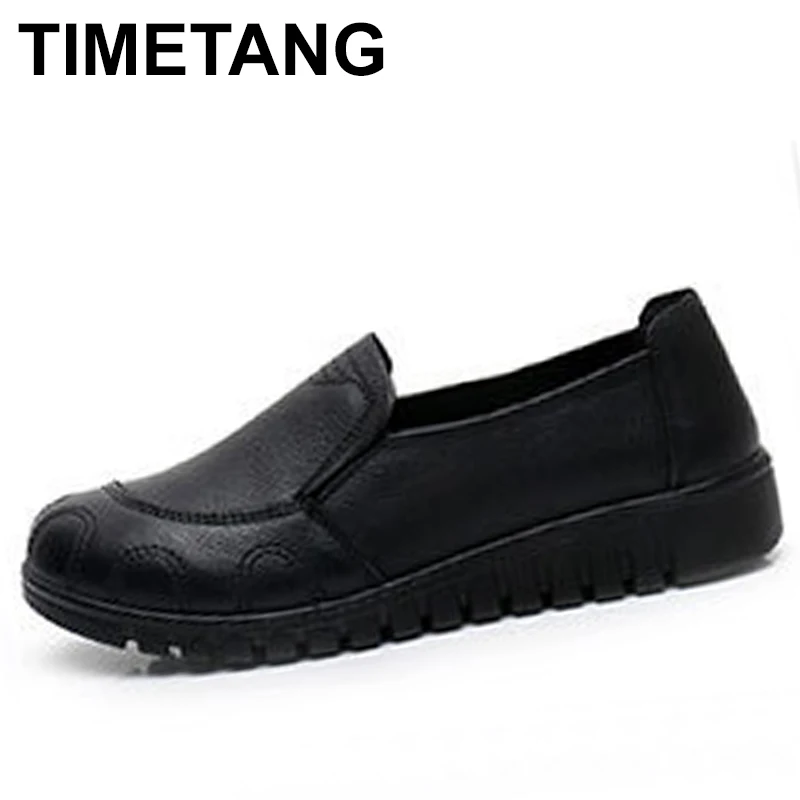 

Black Wide Fit Women Shoe Female Loafers Designer Spring Shoes with PU Leather Upper 2023 New oxford Sneaker Woman Flats