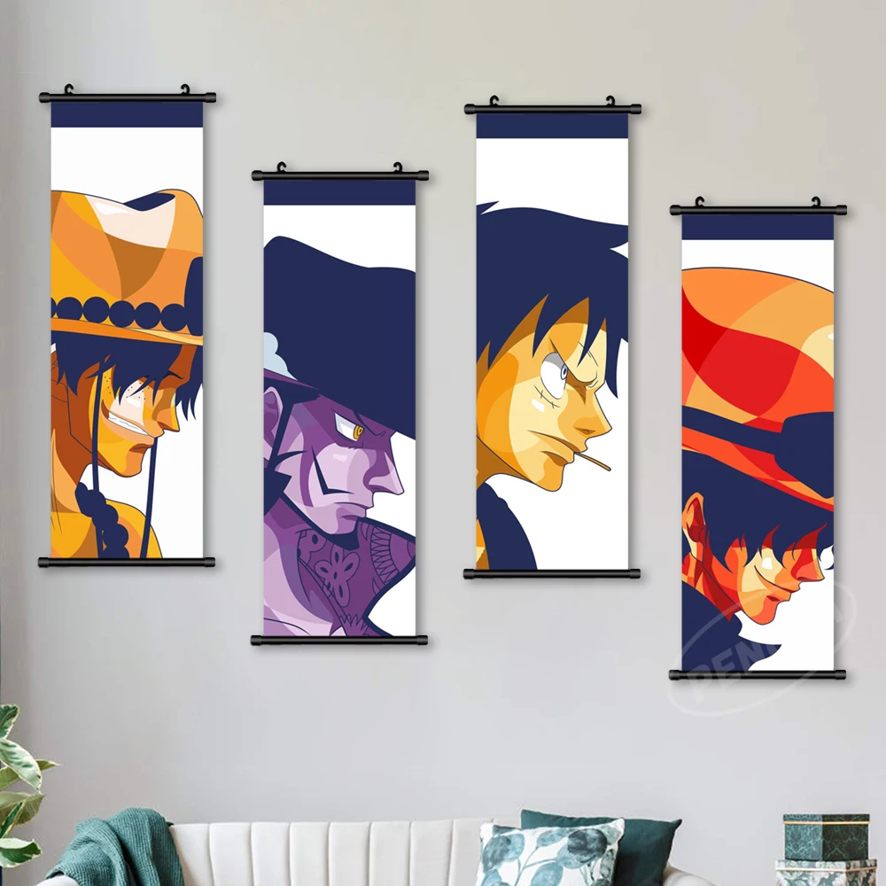 

Classic Anime One Piece Poster Wall Picture Canvas Scrolls Hanging Painting Mural Bedroom Home Decoration Living Room Artwork