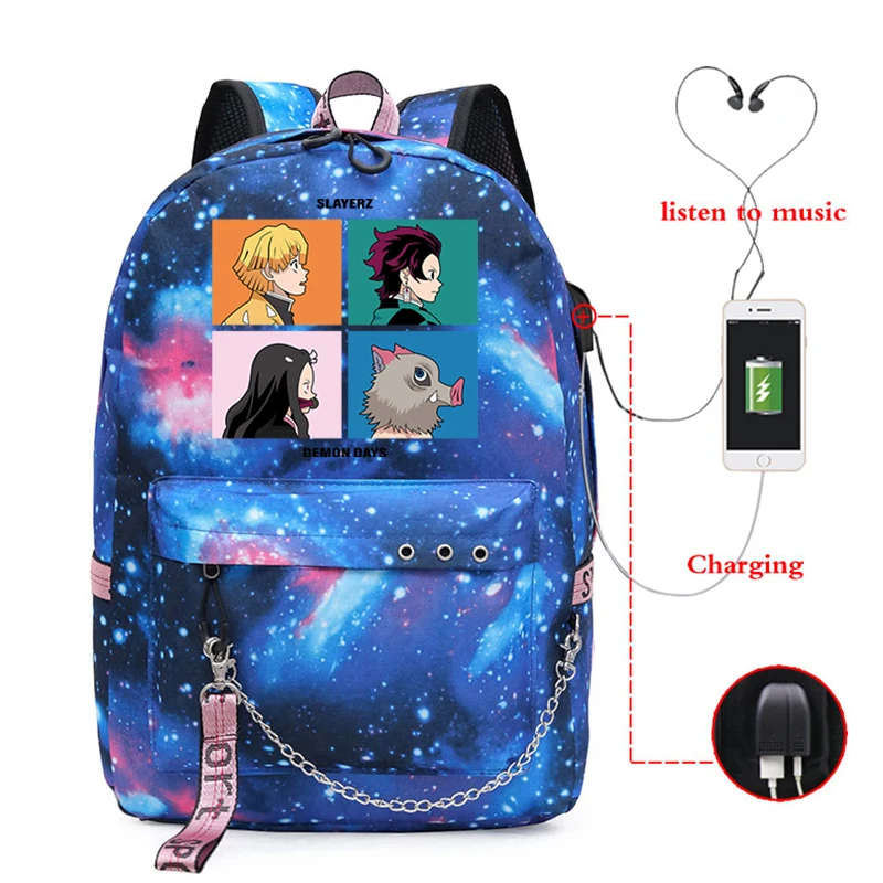 

Demon Slayer Anime Backpacks for Students Fashion Harajuku Shoulders Bags Outdoor Camping Storage Bag Kimetsu No Yaiba Schoolbag