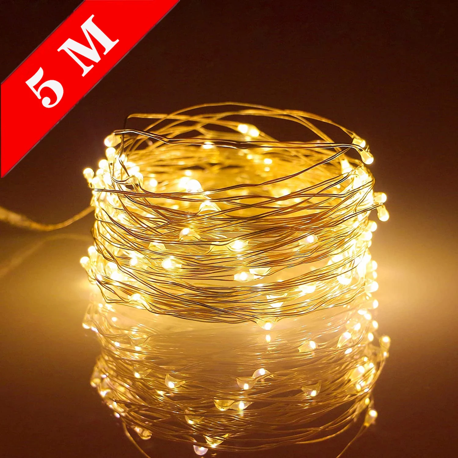 

Led Copper Wire Fairy Lights USB Powered LED String Lights Holiday Outdoor Lamp Garland Luces for Christmas Party Wedding Decor