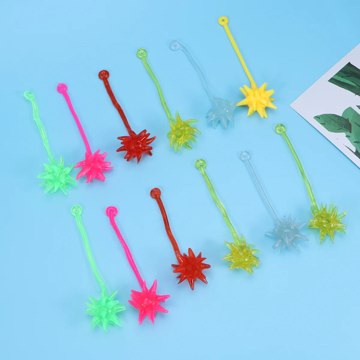 

12pcs Stretchy Sticky Fingers Climbing Elastic Meteor Hammer Party Favors Hand for Children