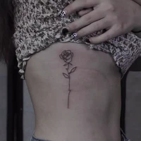 black rose waterproof fake tattoos women girls arm legs waist clavicle flower transfer decals body art temporary tattoos sticker