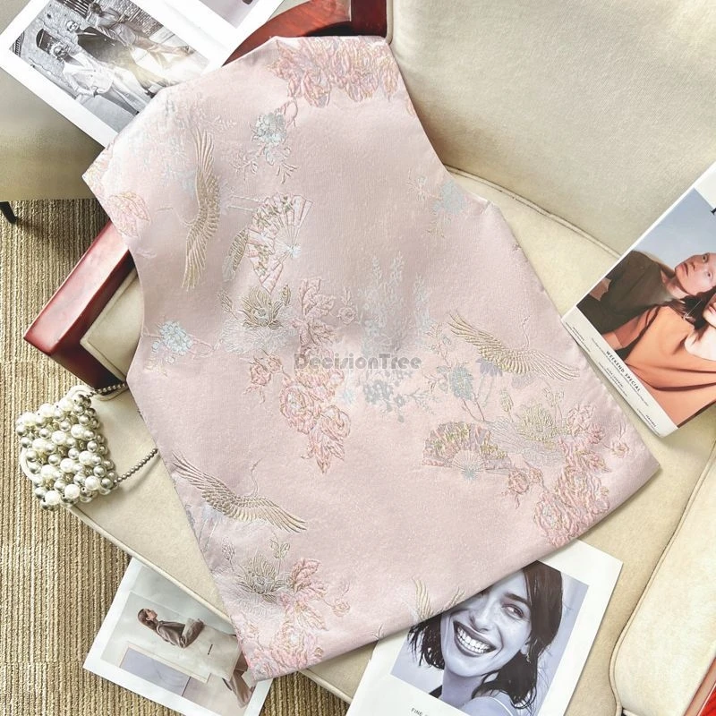 Жаккардовый жилет ручной работы в классическом китайском стиле 2024