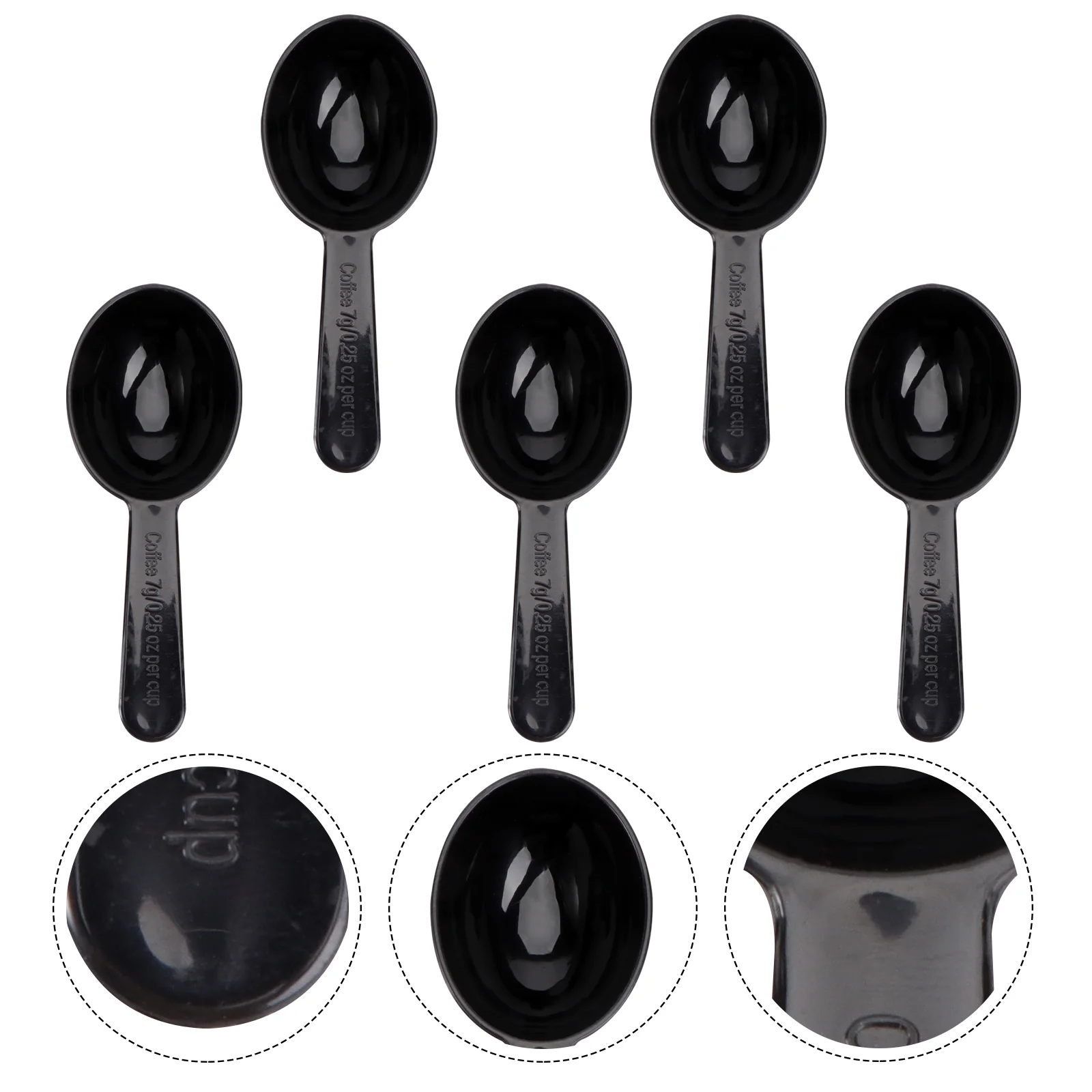 

5 Pcs PP Plastic Coffee Bean Measuring Spoons Thicken Useful 7g/0.25oz Measuring Tablespoons Powder Spoons Kitchen Cooking