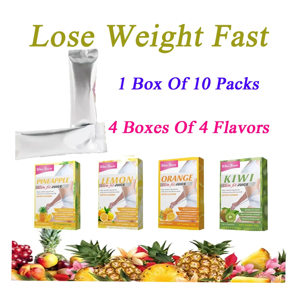 

4 Boxes Healthy Weight Loss Juice Weight Loss Control Helps Promote Metabolism Fat Burning & Men Women Weight Loss Shaping Tea