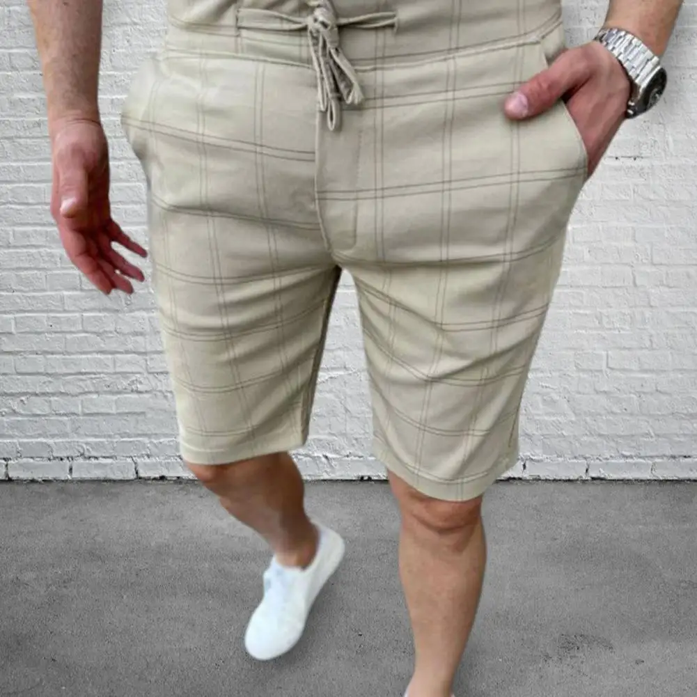 Шорты мужские с принтом в полоску, формальные облегающие штаны со средней талией, повседневная одежда, лето 2022