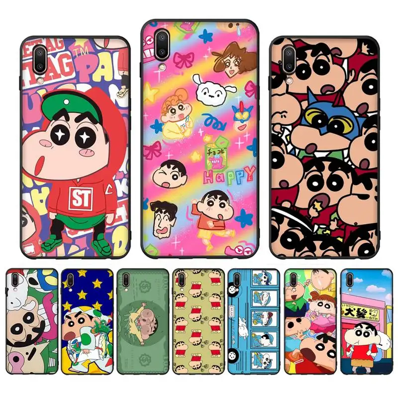 

C-Crayons Shin Funny Boys Chans Phone Case for Vivo Y91C Y11 17 19 17 67 81 Oppo A9 2020 Realme c3 cover