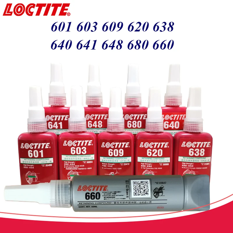 

50/250ml Loctite 638 648 660 680 Retaining Compound Bearing Hold Sealing Glue 601 603 609 620 640 641 Cylindrical Part Adhesive