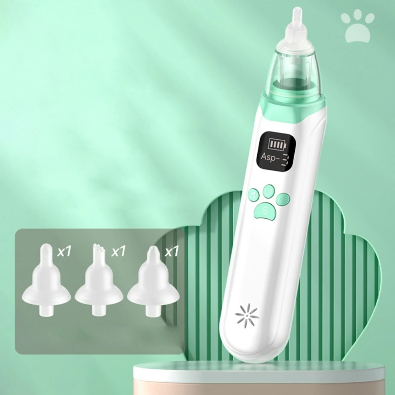 nasal cleaner USB Rechargeable Baby Nasal Aspirator Newborn Electric Safety Nose Cleaner with Soothing Music and Light 3 Levels
